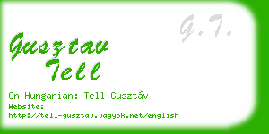 gusztav tell business card