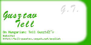 gusztav tell business card